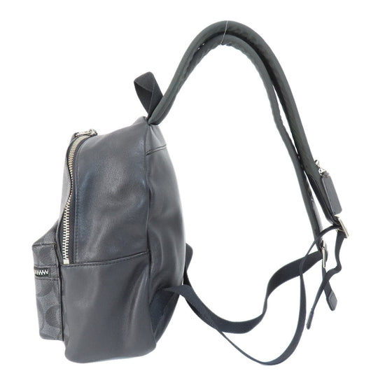 COACH Backpack F58315 PVC, Leather black Signature Women Used Authentic