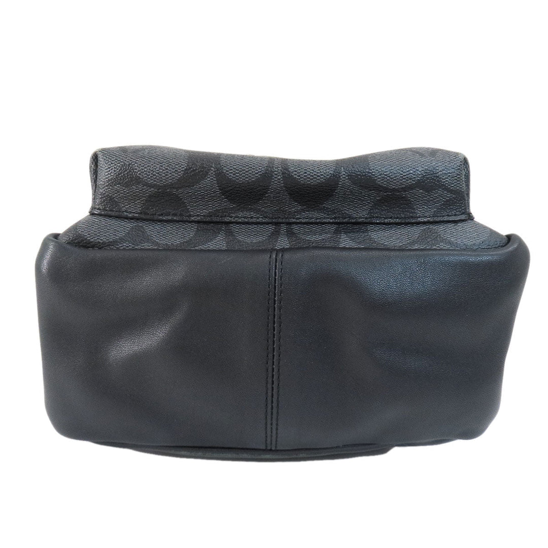 COACH Backpack F58315 PVC, Leather black Signature Women Used Authentic