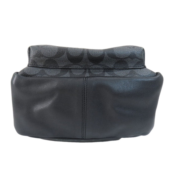 COACH Backpack F58315 PVC, Leather black Signature Women Used Authentic