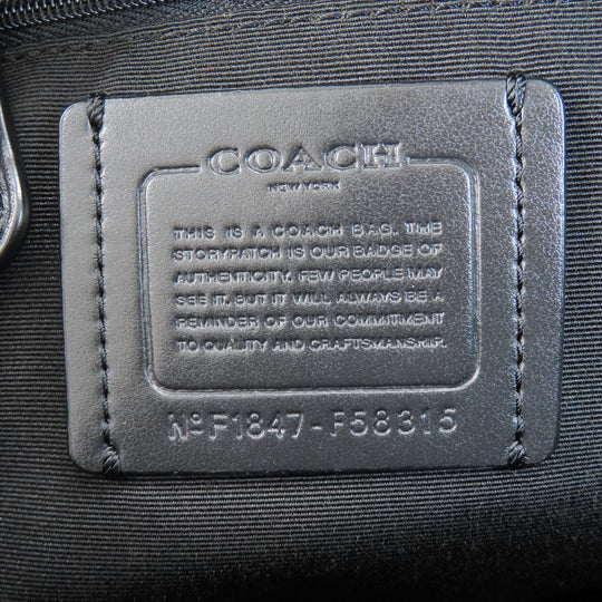 COACH Backpack F58315 PVC, Leather black Signature Women Used Authentic