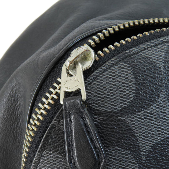 COACH Backpack F58315 PVC, Leather black Signature Women Used Authentic