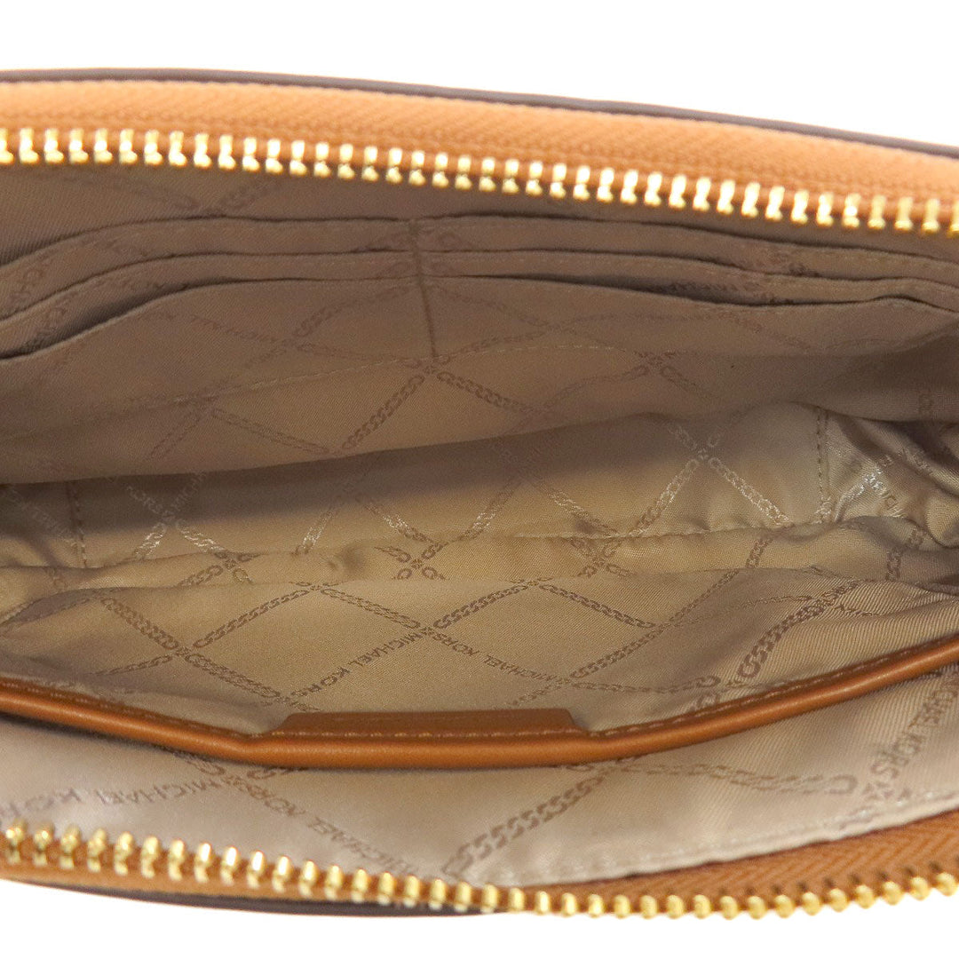 MICHAEL KORS Shoulder Bag PVC white MK Signature 2WAY Women Used Authentic