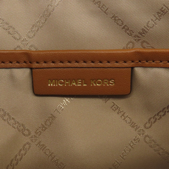 MICHAEL KORS Shoulder Bag PVC white MK Signature 2WAY Women Used Authentic
