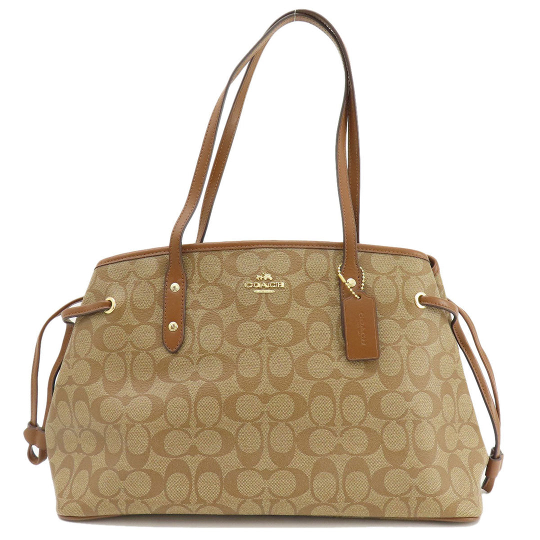 COACH Tote Bag F57842 PVC Brown Signature