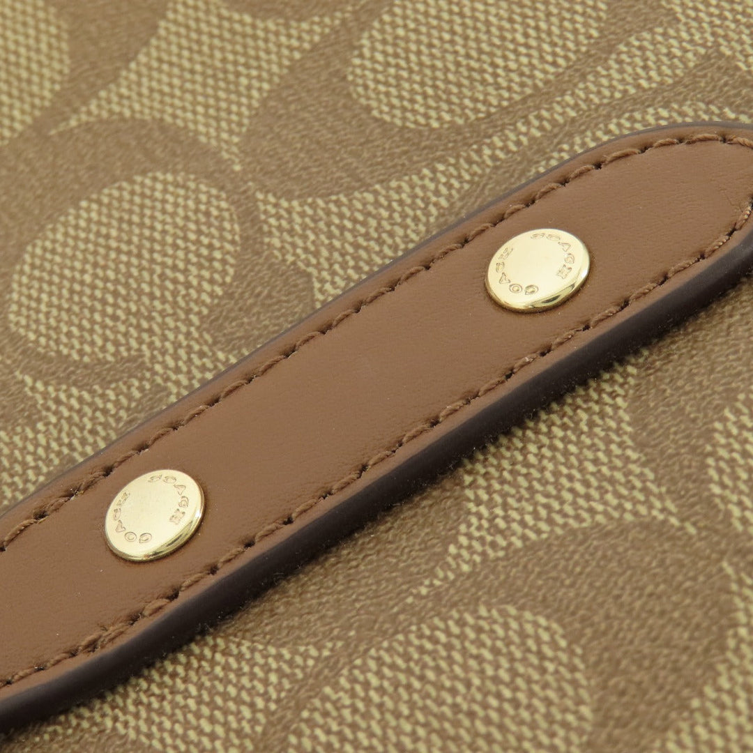 COACH Tote Bag F57842 PVC Brown Signature