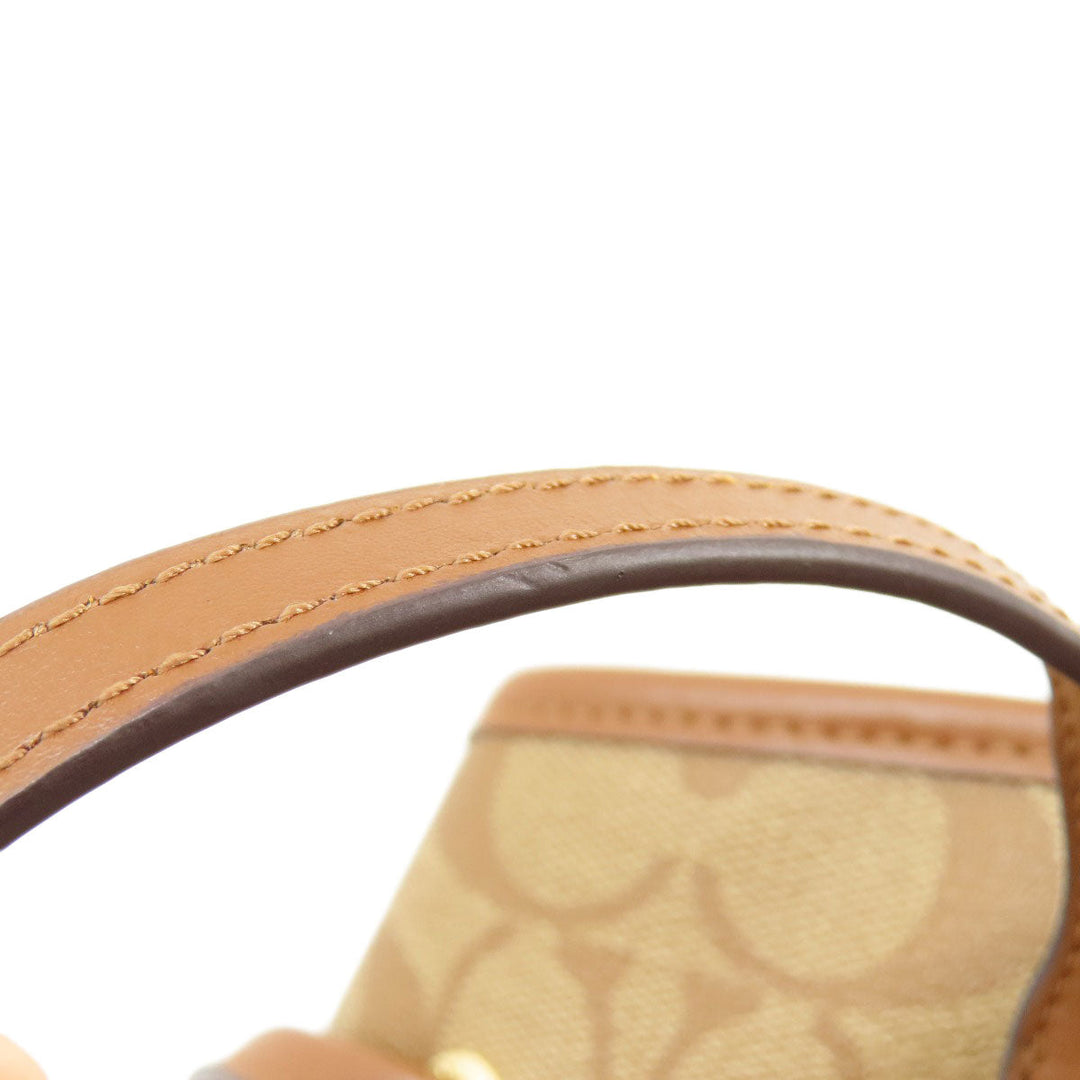 COACH Tote Bag F57842 PVC Brown Signature