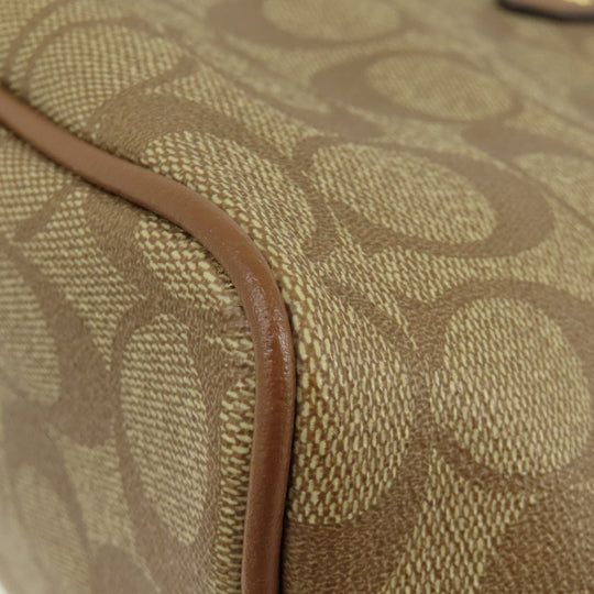 COACH Tote Bag F57842 PVC Brown Signature
