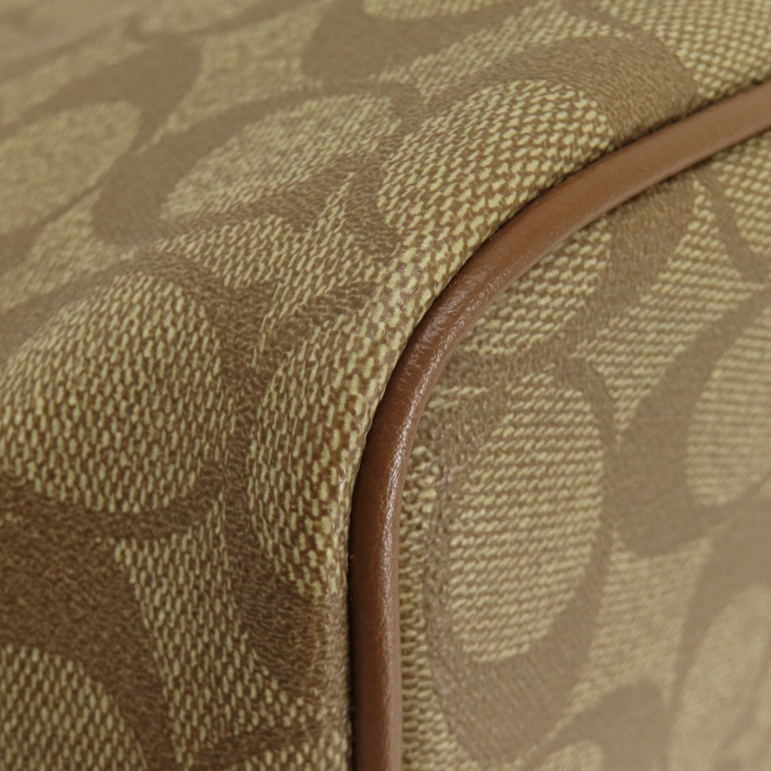 COACH Tote Bag F57842 PVC Brown Signature