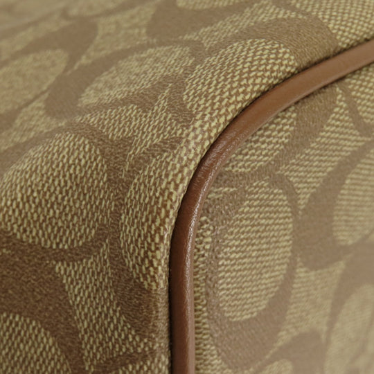 COACH Tote Bag F57842 PVC Brown Signature