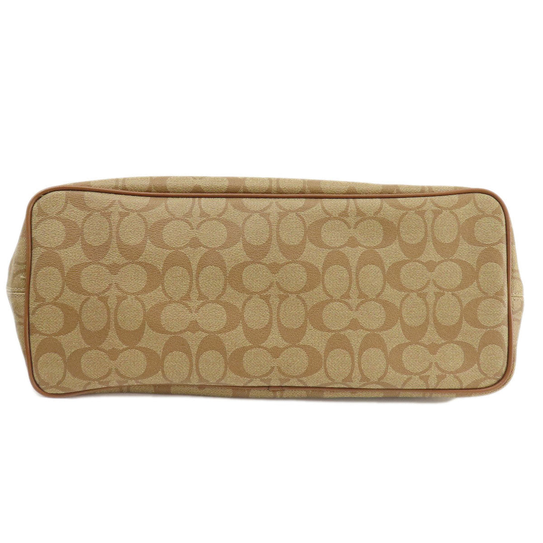 COACH Tote Bag F57842 PVC Brown Signature