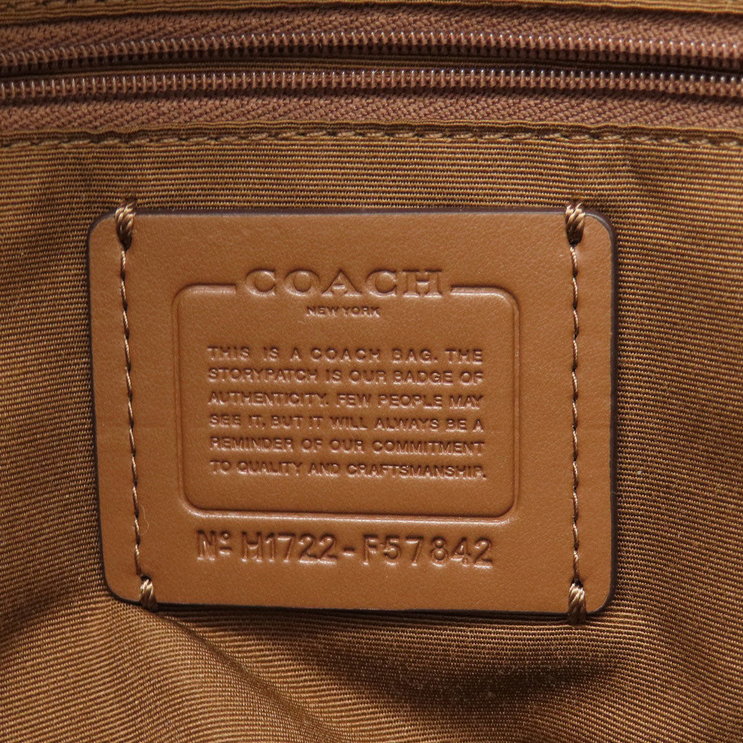 COACH Tote Bag F57842 PVC Brown Signature