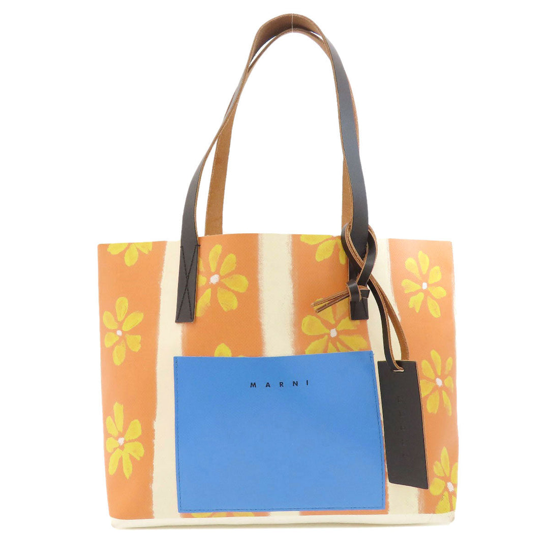 MARNI Tote Bag SHMP0066A1P4605 PVC Orange DAISY LANE print bag