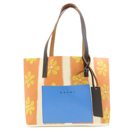MARNI Tote Bag SHMP0066A1P4605 PVC Orange DAISY LANE print bag
