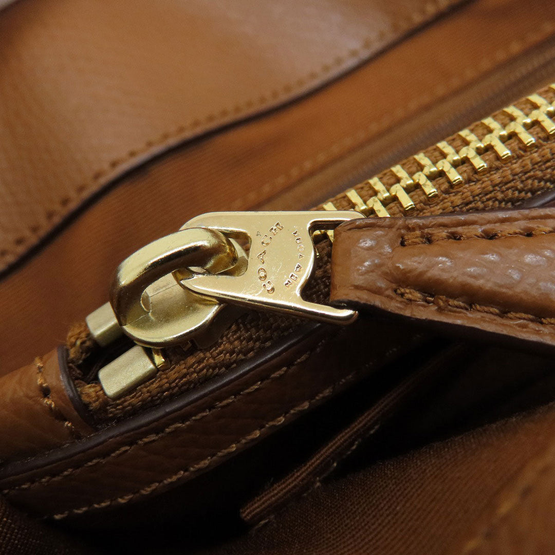 COACH Handbag F57273 PVC Brown Signature 2WAY Women Used Authentic