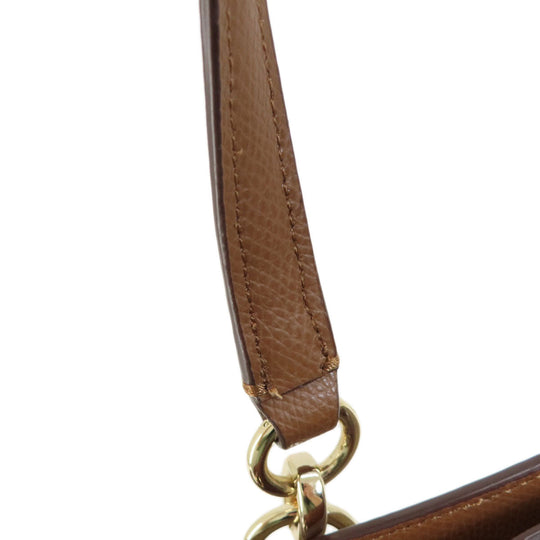 COACH Handbag F57273 PVC Brown Signature 2WAY Women Used Authentic