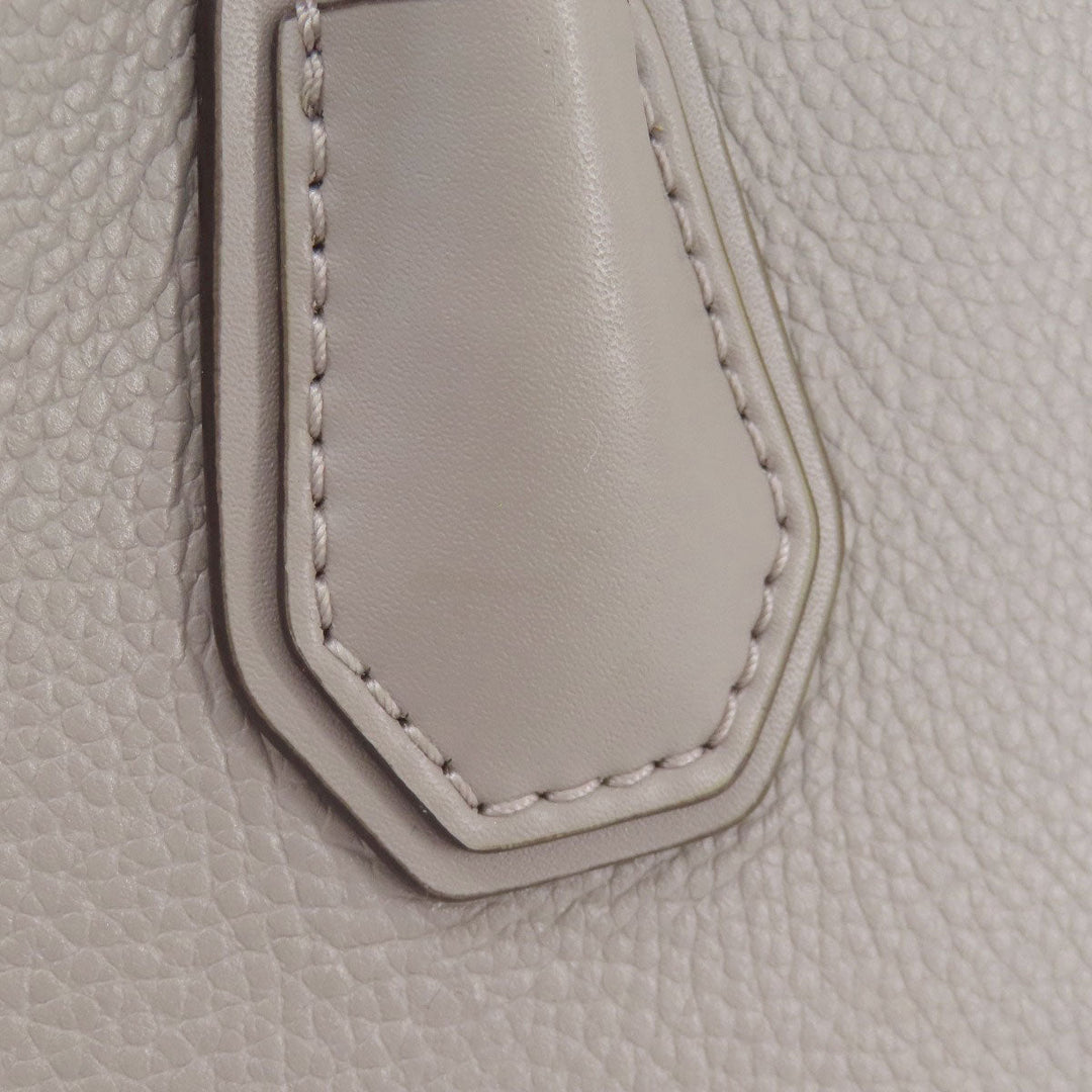 MICHAEL KORS Handbag leather gray logoMetal 2WAY Women Used Authentic