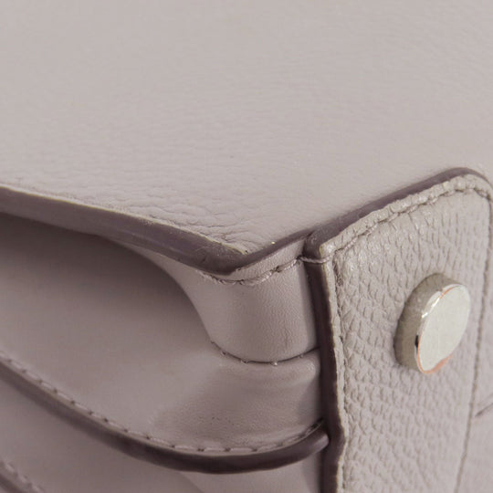 MICHAEL KORS Handbag leather gray logoMetal 2WAY Women Used Authentic
