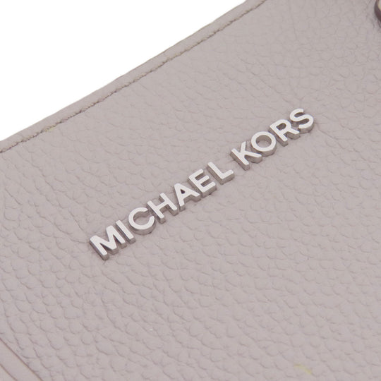 MICHAEL KORS Handbag leather gray logoMetal 2WAY Women Used Authentic