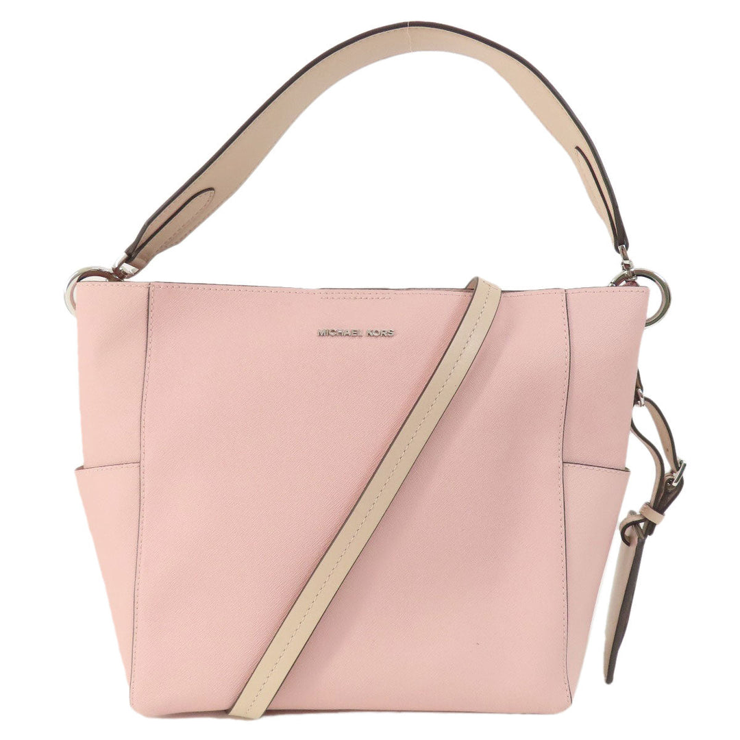 MICHAEL KORS Tote Bag PVC pink logo 2WAY Women Used Authentic