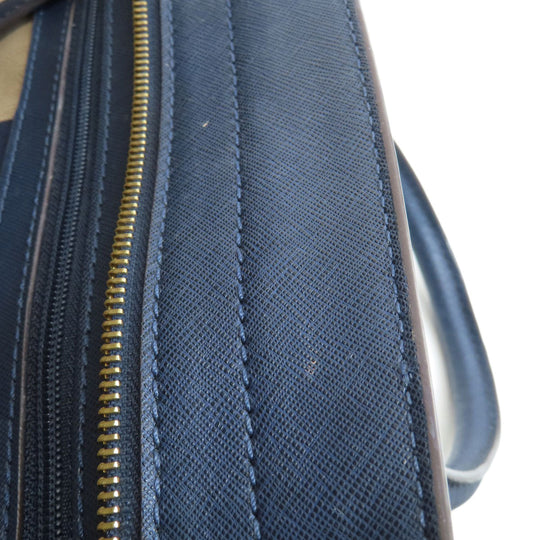 MICHAEL KORS Handbag PVC Navy 2WAY Women Used Authentic
