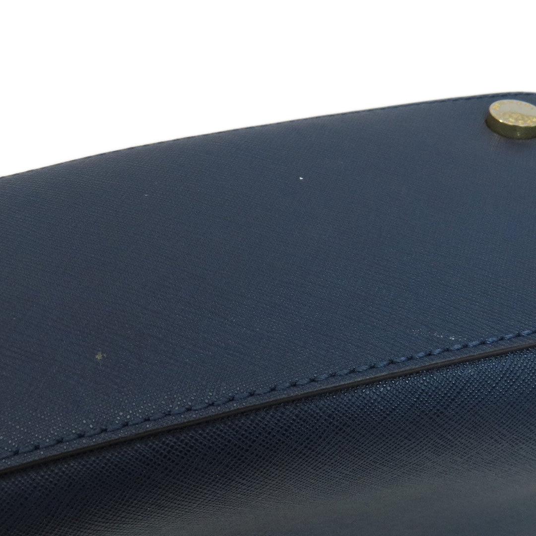 MICHAEL KORS Handbag PVC Navy 2WAY Women Used Authentic