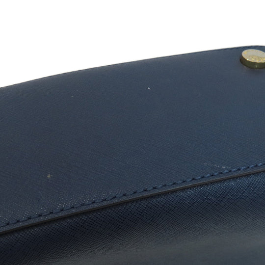 MICHAEL KORS Handbag PVC Navy 2WAY Women Used Authentic