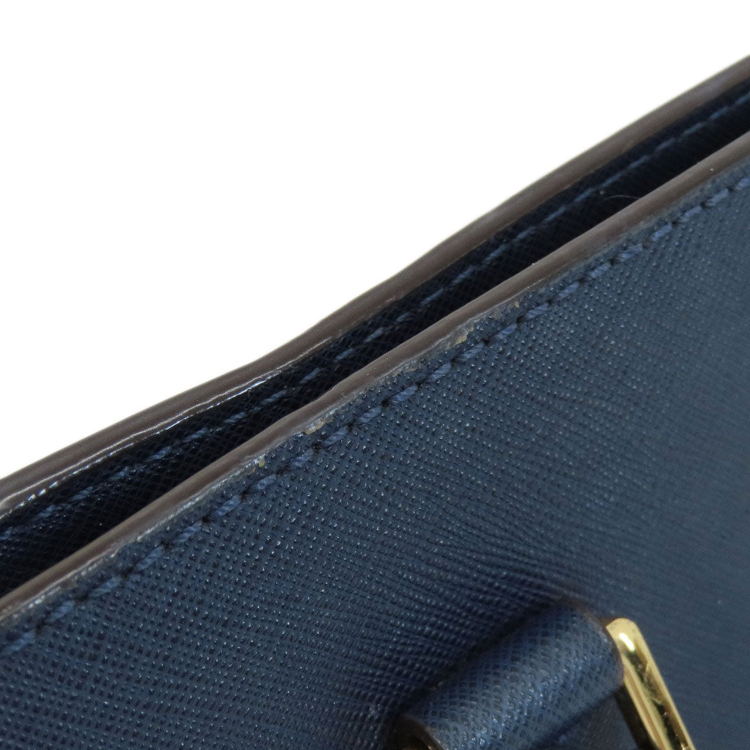 MICHAEL KORS Handbag PVC Navy 2WAY Women Used Authentic