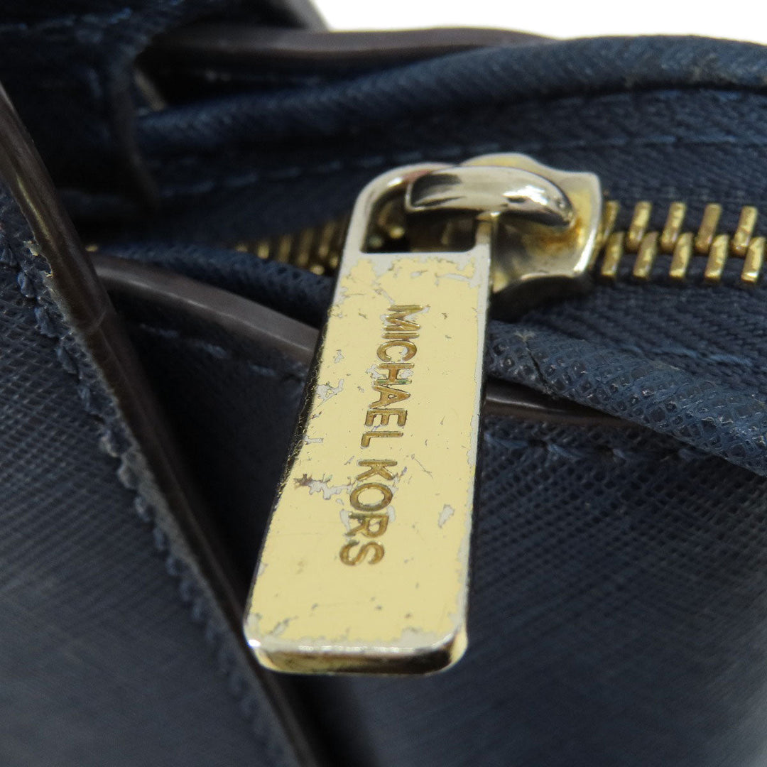 MICHAEL KORS Handbag PVC Navy 2WAY Women Used Authentic