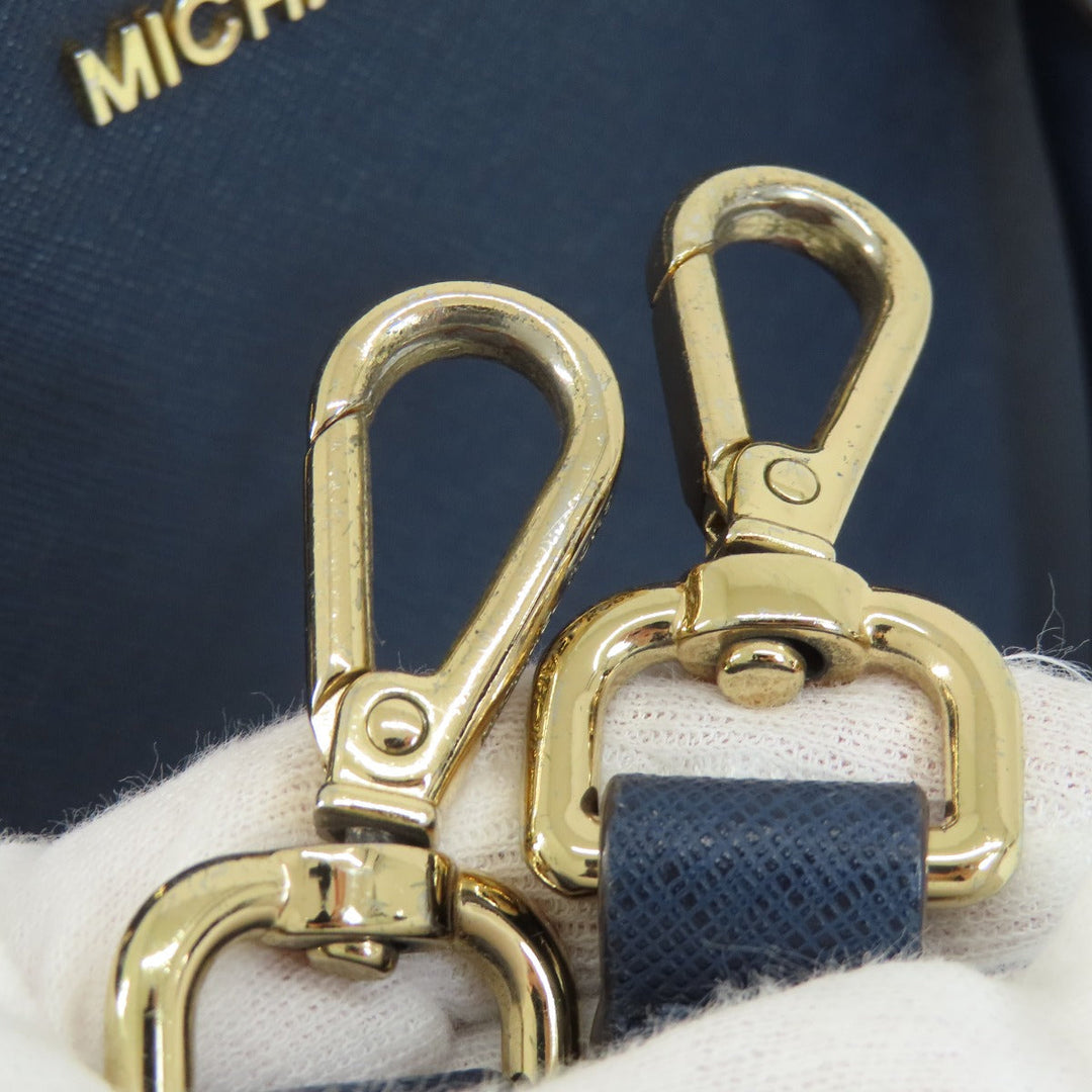 MICHAEL KORS Handbag PVC Navy 2WAY Women Used Authentic