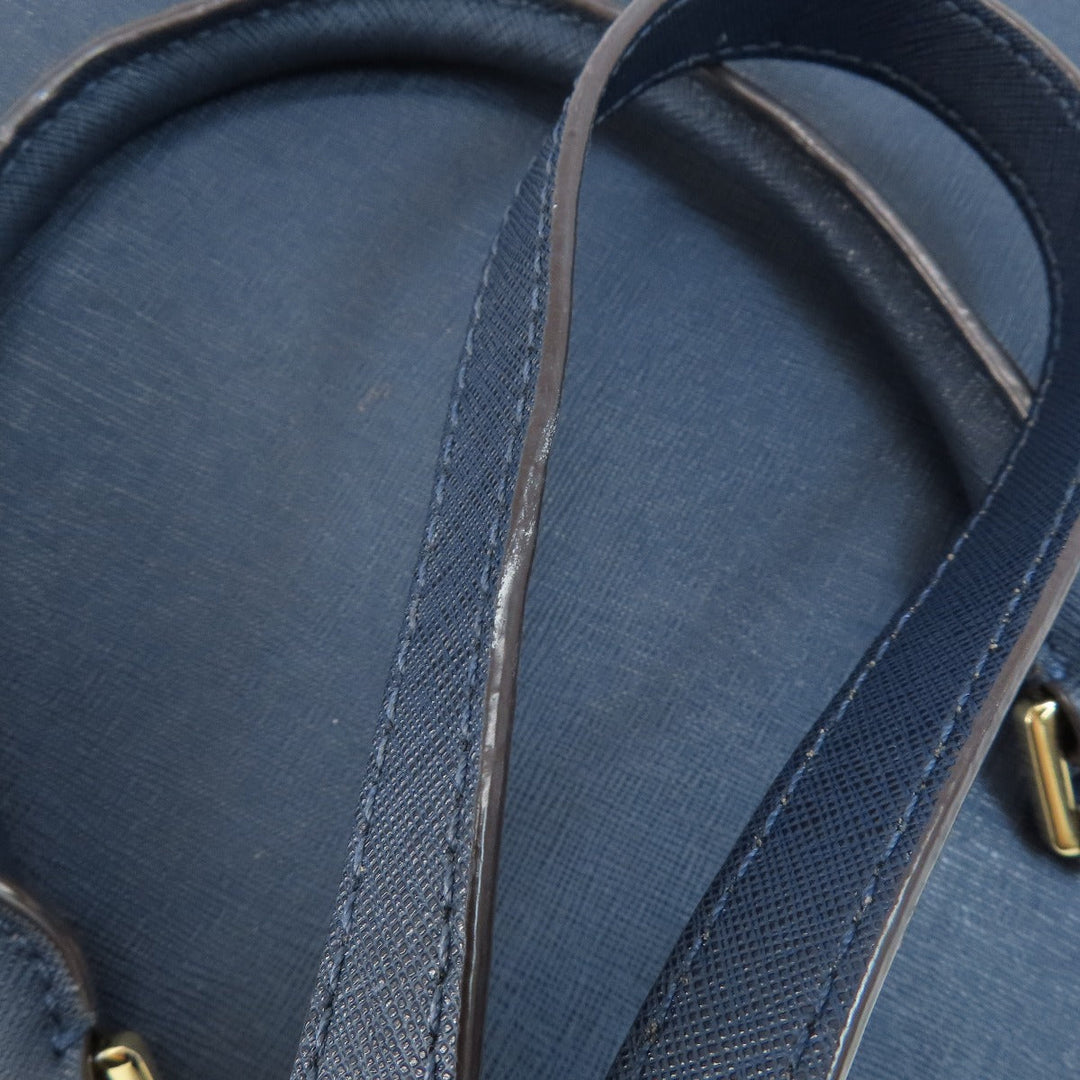 MICHAEL KORS Handbag PVC Navy 2WAY Women Used Authentic
