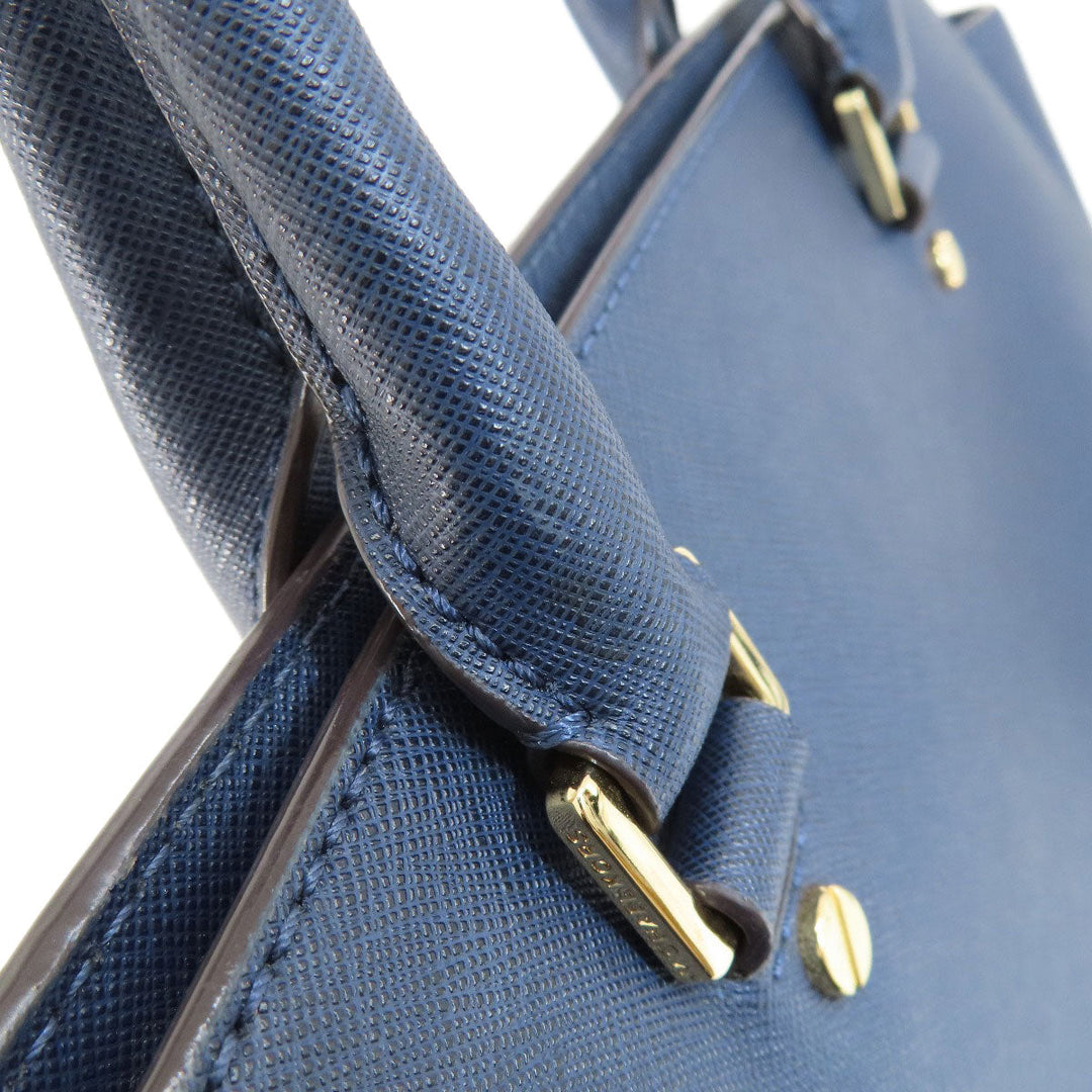 MICHAEL KORS Handbag PVC Navy 2WAY Women Used Authentic