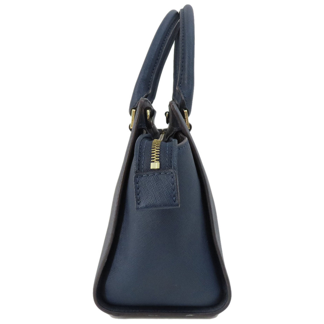 MICHAEL KORS Handbag PVC Navy 2WAY Women Used Authentic