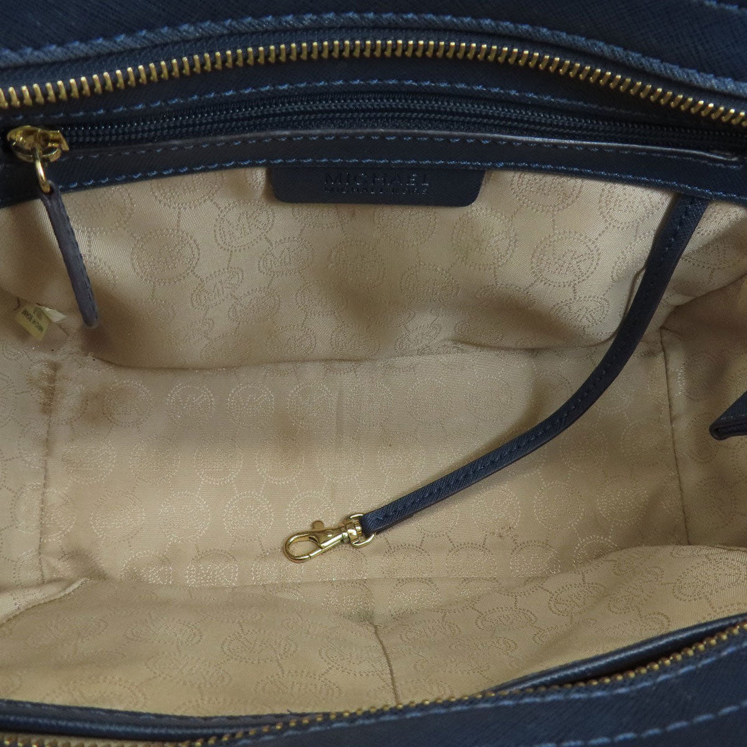 MICHAEL KORS Handbag PVC Navy 2WAY Women Used Authentic