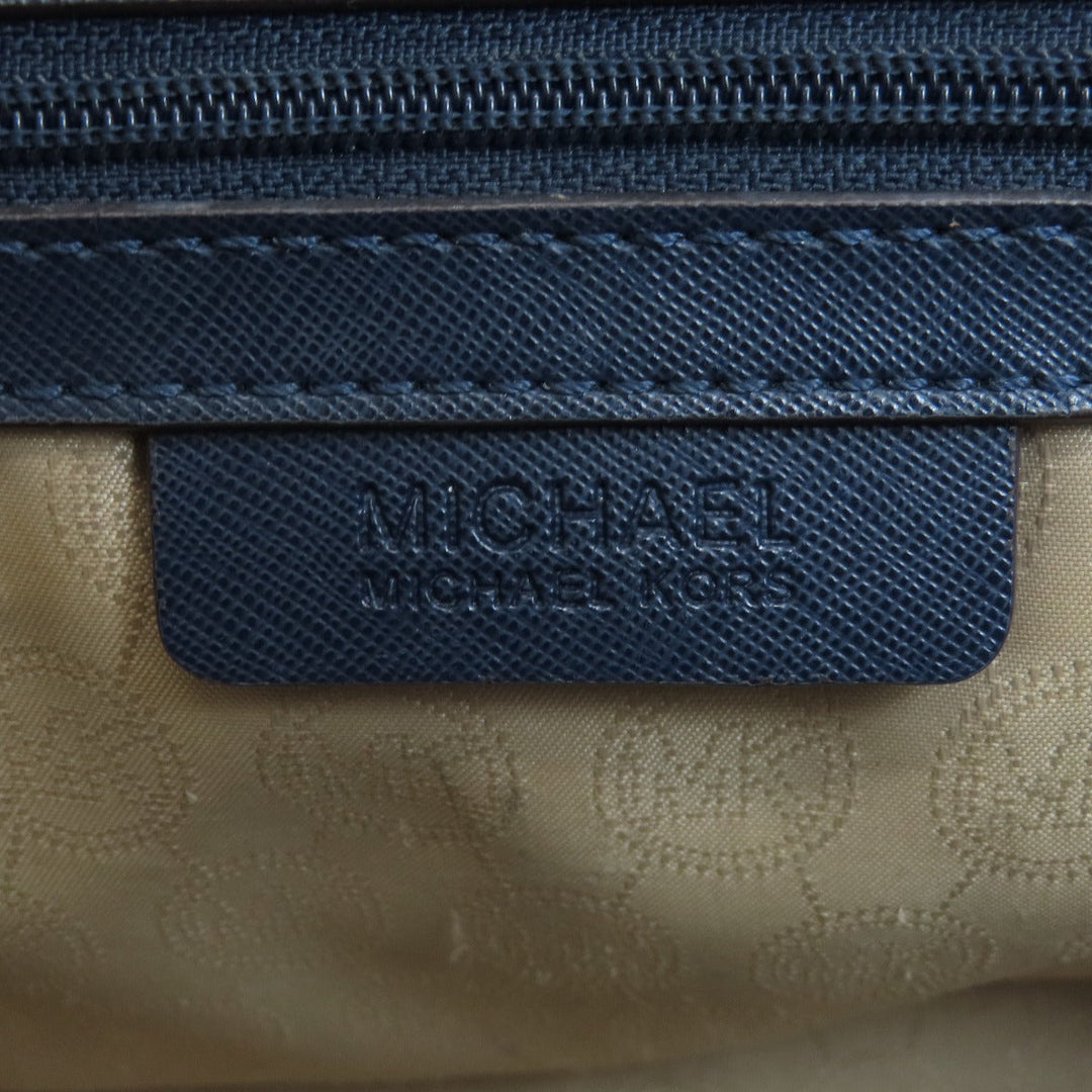 MICHAEL KORS Handbag PVC Navy 2WAY Women Used Authentic