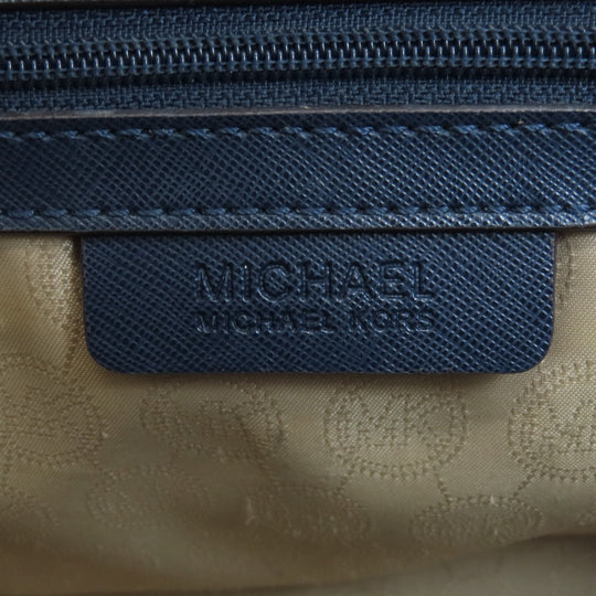 MICHAEL KORS Handbag PVC Navy 2WAY Women Used Authentic
