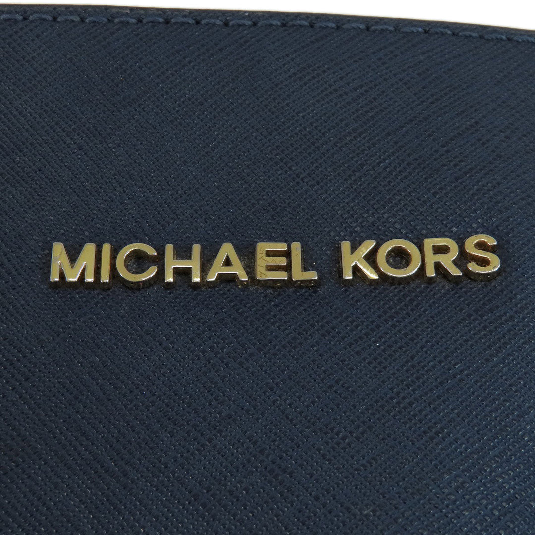 MICHAEL KORS Handbag PVC Navy 2WAY Women Used Authentic