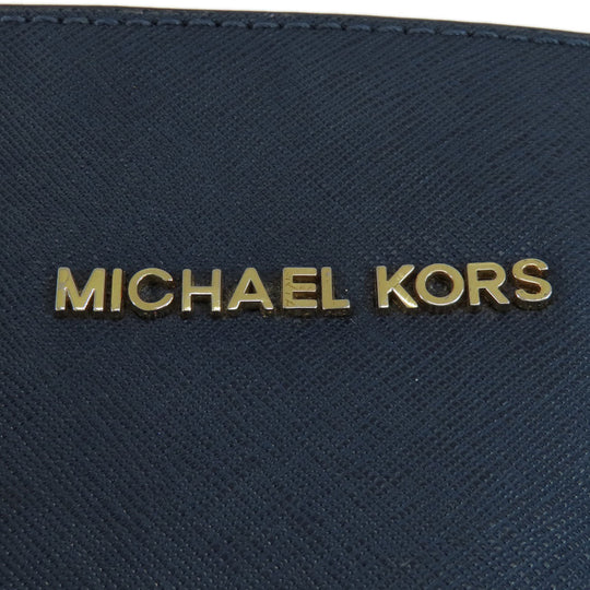 MICHAEL KORS Handbag PVC Navy 2WAY Women Used Authentic