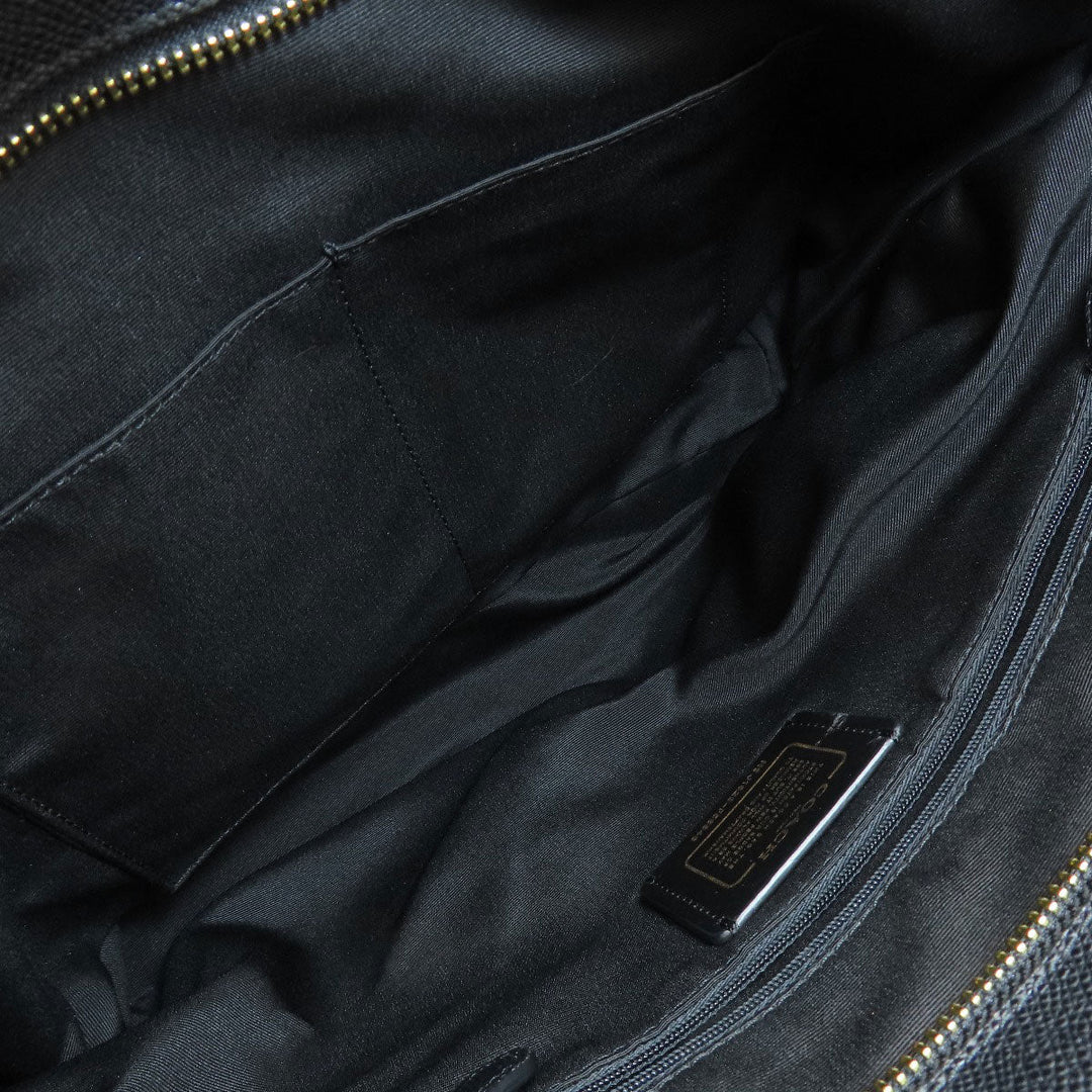 COACH Tote Bag F58846 leather black logo Women Used Authentic