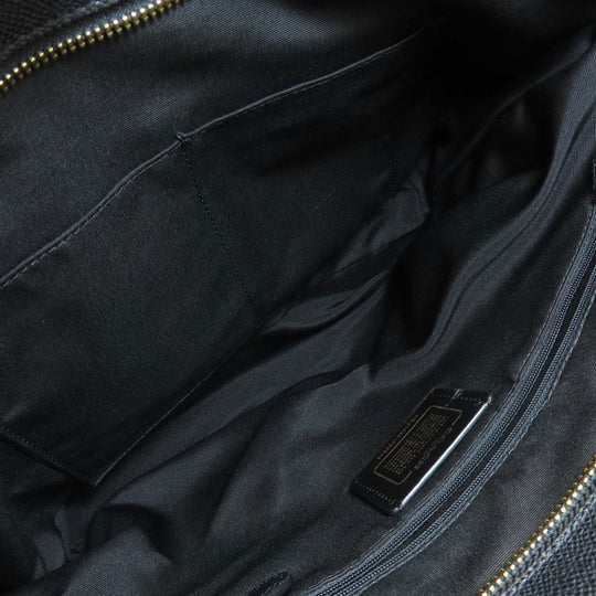 COACH Tote Bag F58846 leather black logo Women Used Authentic