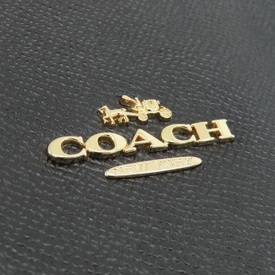 COACH Tote Bag F58846 leather black logo Women Used Authentic