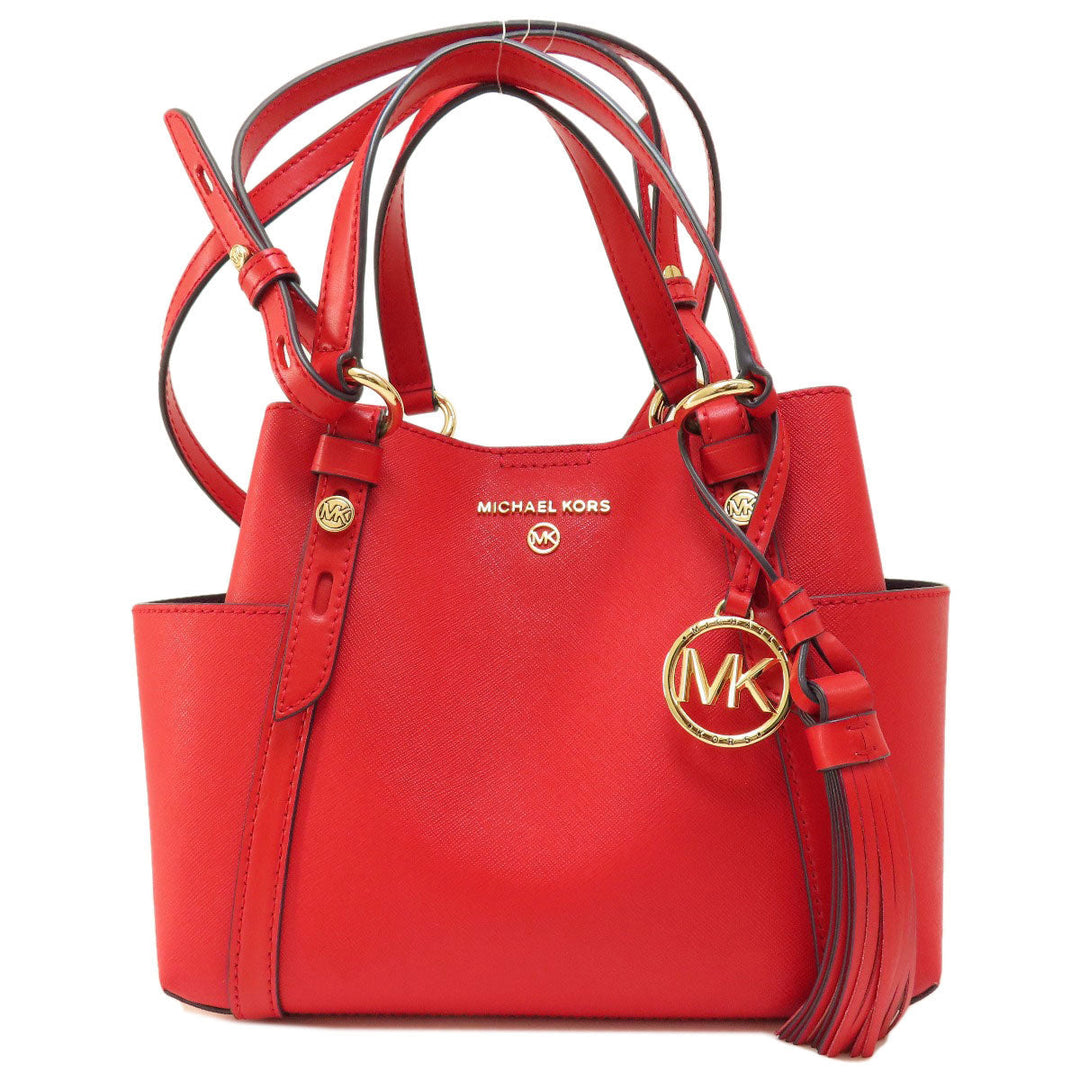 MICHAEL KORS Handbag PVC Red logoMetal 2WAY