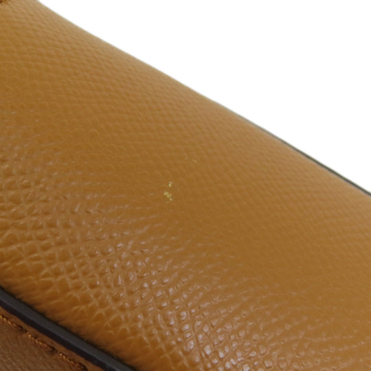 MICHAEL KORS Shoulder Bag leather Ocher logo Women Used Authentic