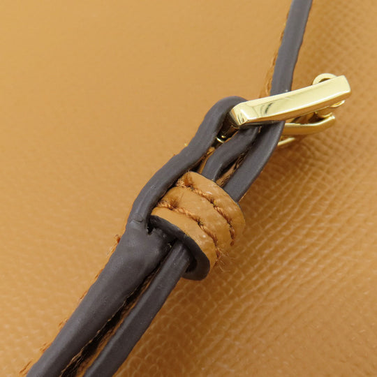 MICHAEL KORS Shoulder Bag leather Ocher logo Women Used Authentic