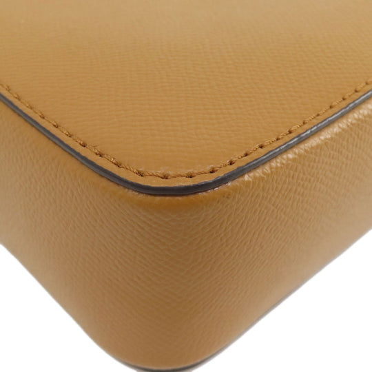 MICHAEL KORS Shoulder Bag leather Ocher logo Women Used Authentic