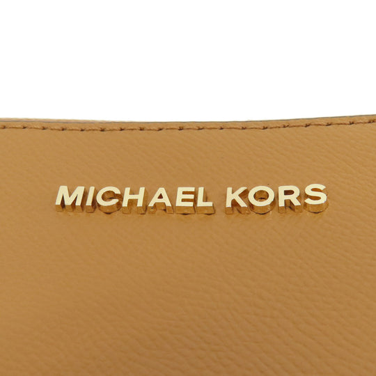 MICHAEL KORS Shoulder Bag leather Ocher logo Women Used Authentic