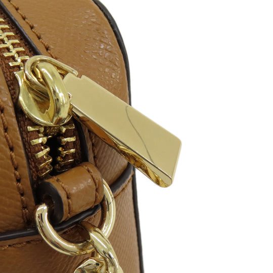 MICHAEL KORS Shoulder Bag leather Ocher logo Women Used Authentic