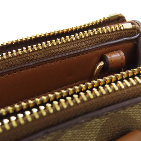 COACH Handbag F58291 PVC Brown Signature 2WAY