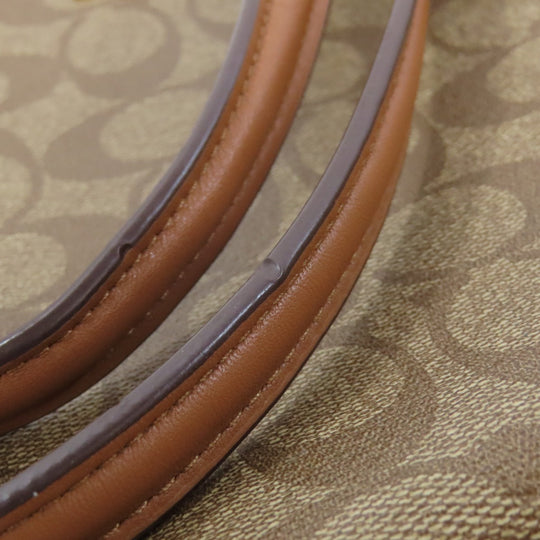 COACH Handbag F58291 PVC Brown Signature 2WAY