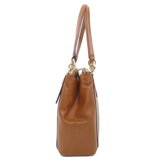 COACH Handbag F58291 PVC Brown Signature 2WAY