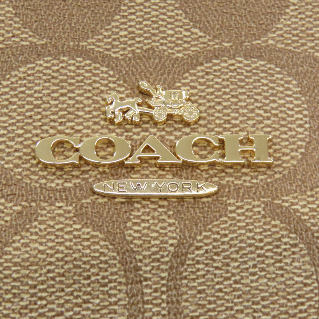 COACH Handbag F58291 PVC Brown Signature 2WAY